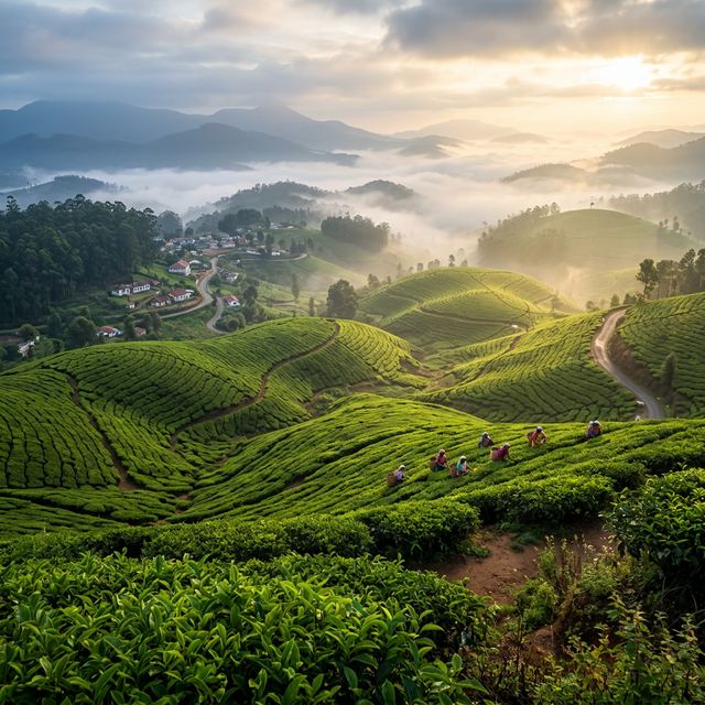 Ooty Misty Landscape
